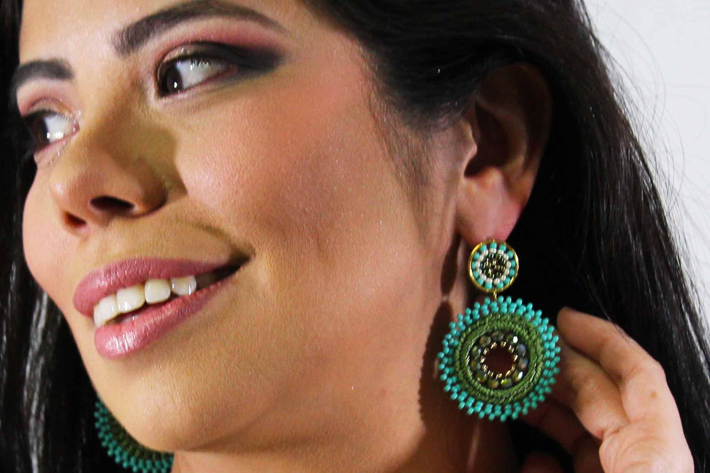 Green Beads Earrings