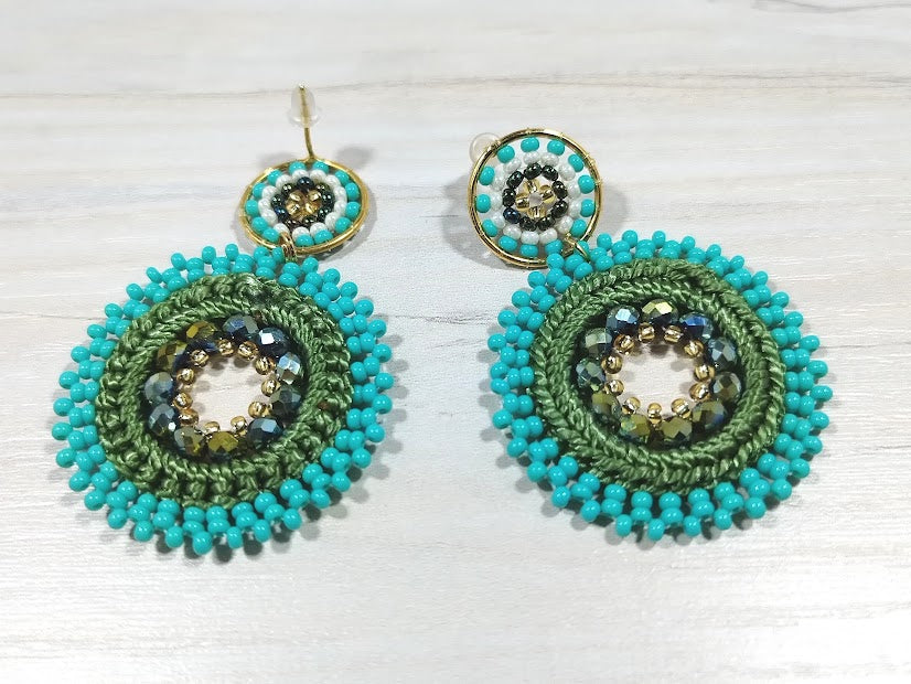 Green Beads Earrings
